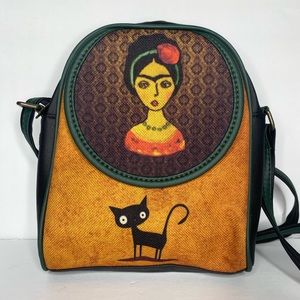 Frida Kahlo Handmade Women’s Vegan Leather Crossbody Bag